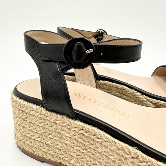 Stuart Weitzman Taborah Ankle-Strap Wedge Espadrille Sandals - Picture 3 of 9